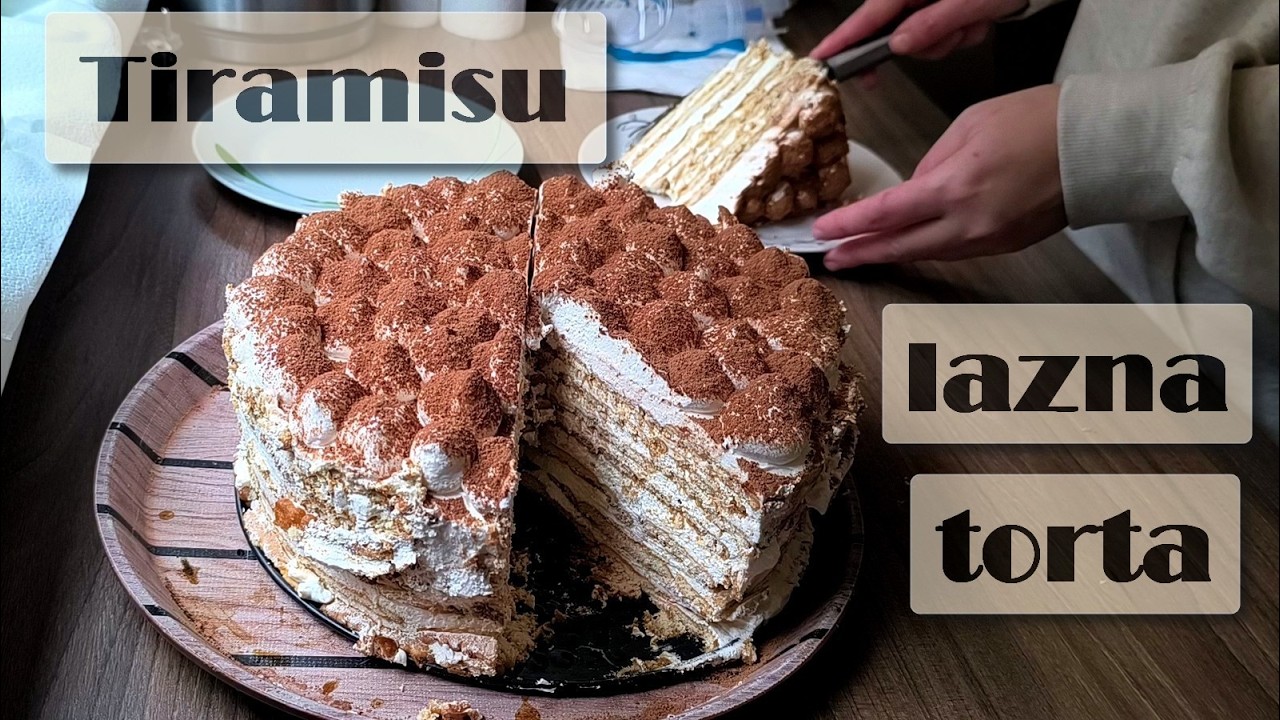Lažna tiramisu torta s vajkremom - jeftini sastojci i brza priprema - okus predobar i osvježavajući
