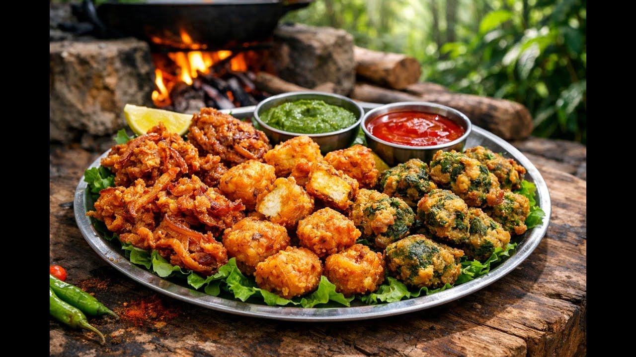 Crispy Pakodi Outdoor | Peaceful Nature Cooking Vlog