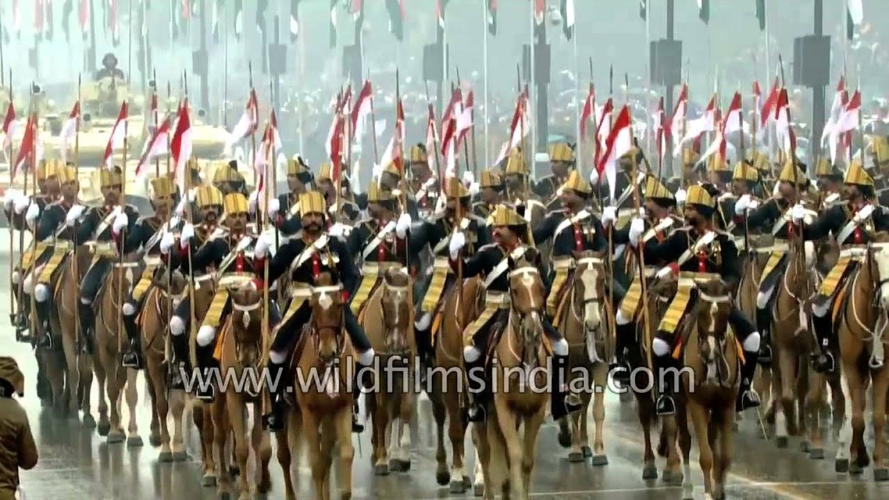 Indian Army's 61st Cavalry Regiment parades on Rajpath, Delhi