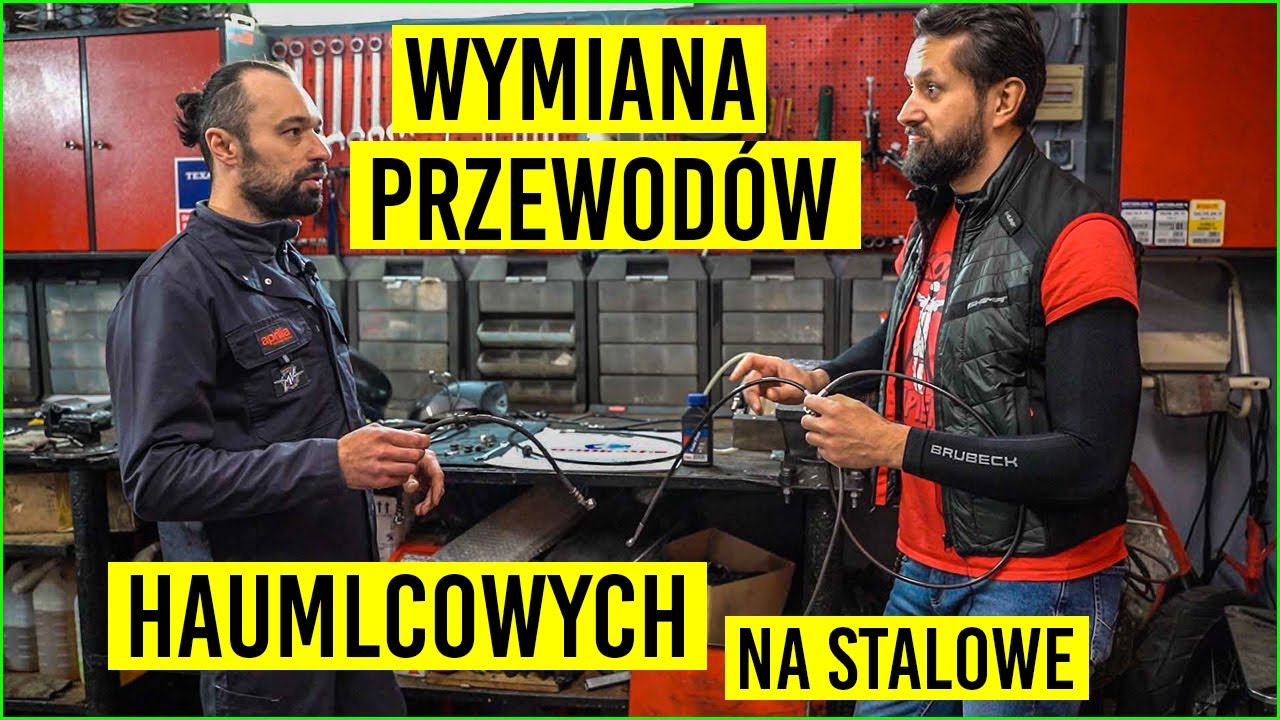 Wymiana gumowych przewodów hamulcowych na stalowe w motocyklu - krok po kroku - serwis motocykla