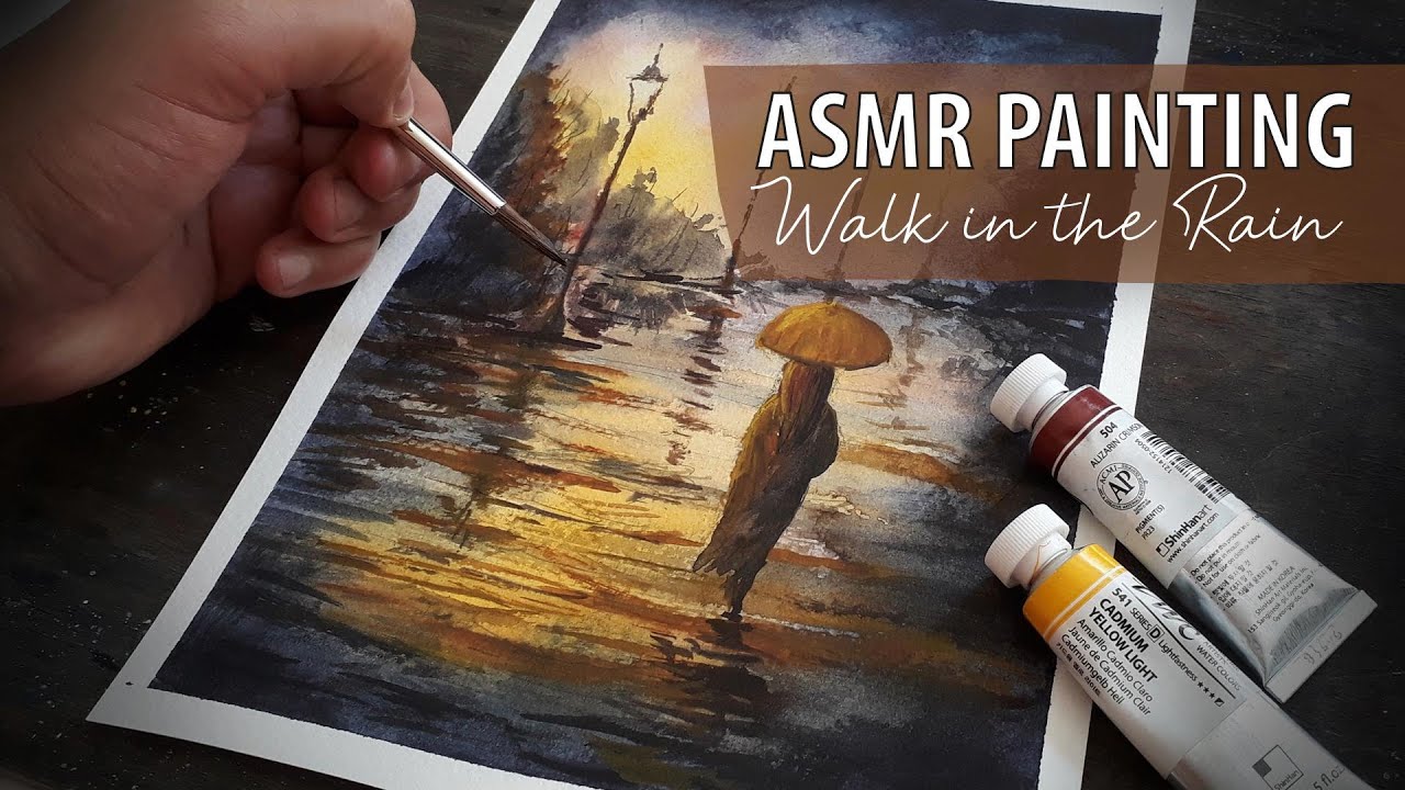 ASMR Watercolor Painting 
