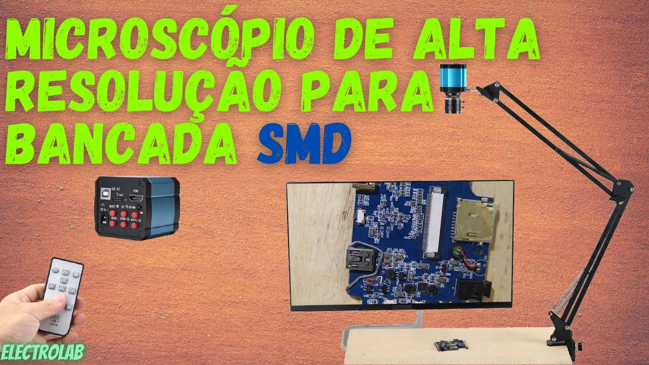 Microscópio alto de bancada para SMD! 48MP!