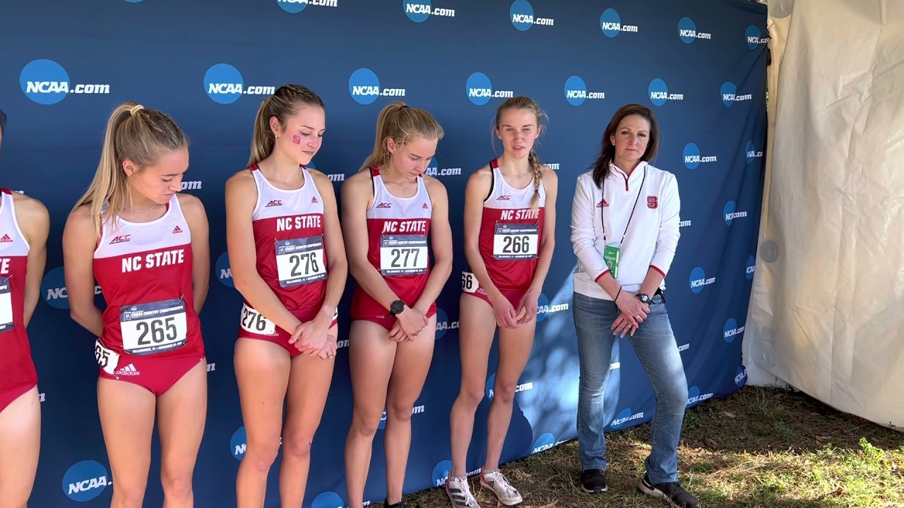 NC State women after winning school’s first NCAA cross country title