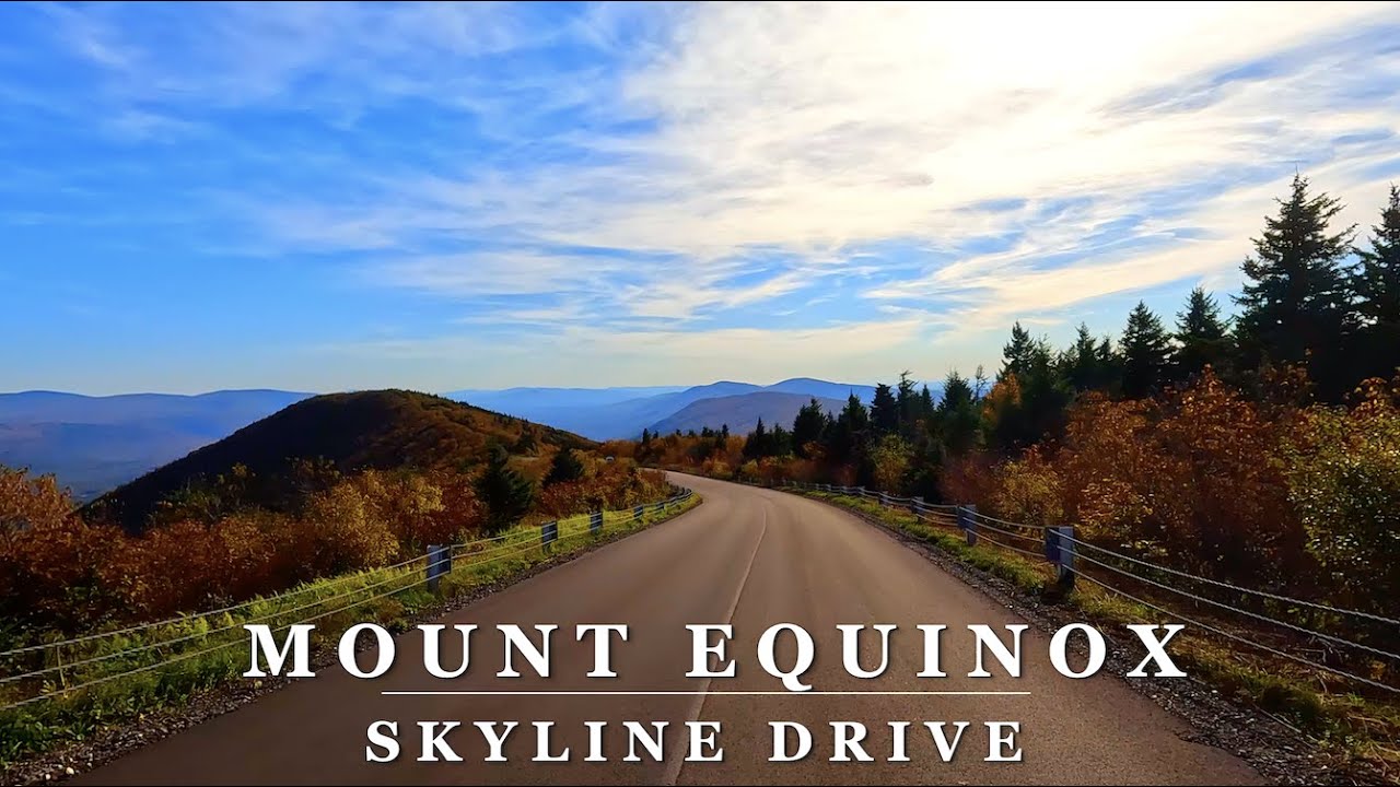 Mount Equinox Skyline Drive - Sunderland, VT - 4K Relaxing Autumn Scenic Driving Tour