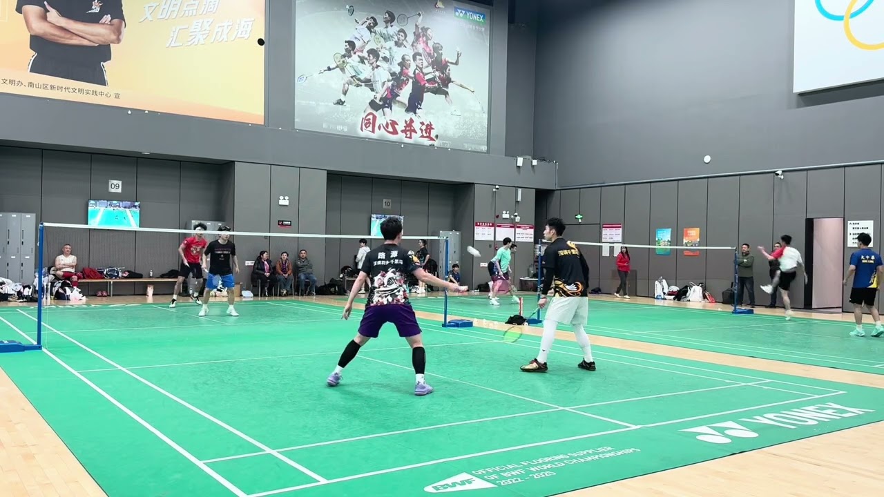 Men's Double Game using JMGPRO 5.6s #badminton #mensdoubles #yuanlu #JMGPRO