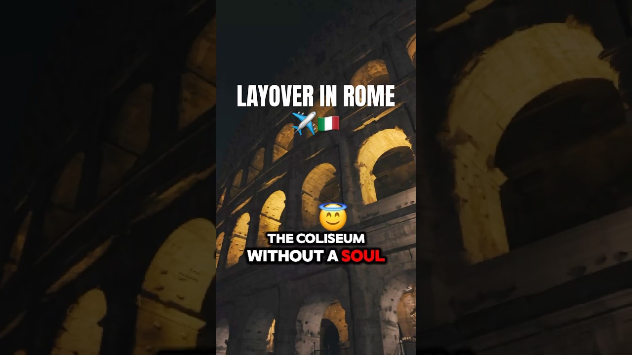 Rome in a day: 🇮🇹✨ Would you spend your layover #RomeLayover #TravelHacks #ColosseumAtDawn