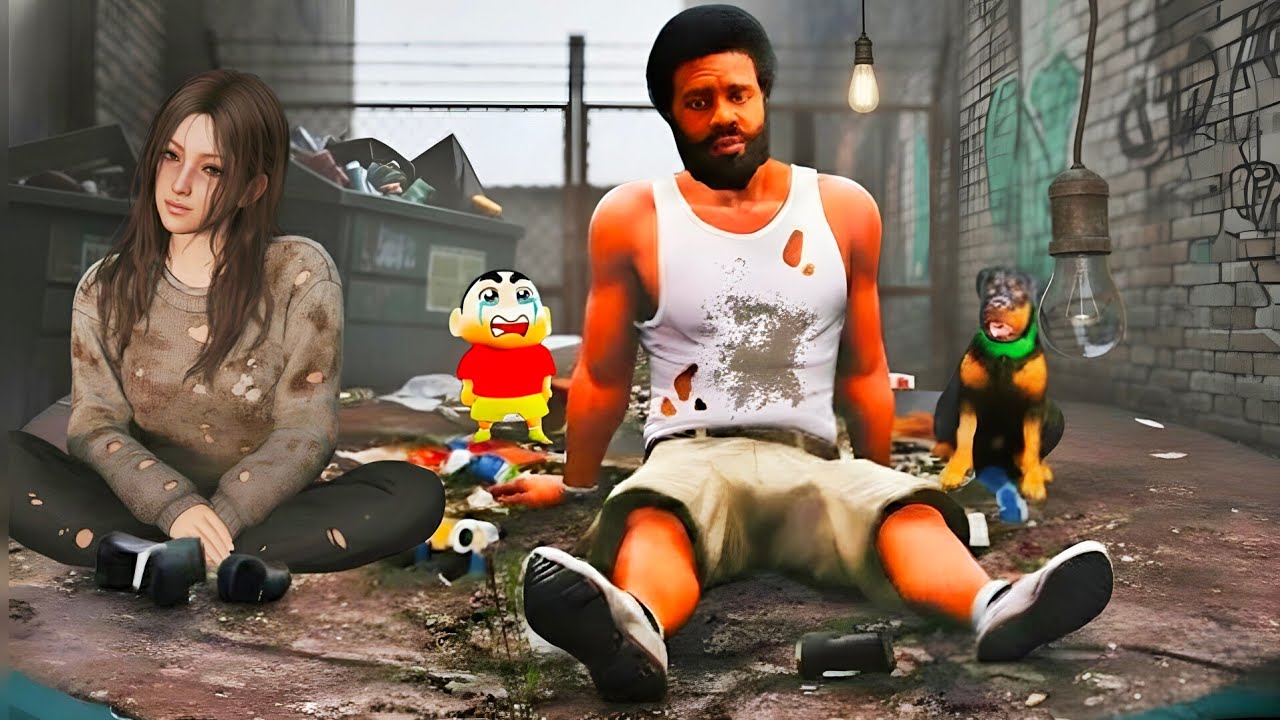 Shinchan Family Poor Life in Los Santos 😭 | Franklin & Meenu Struggle to Survive | GTA 5 Tamil Mod