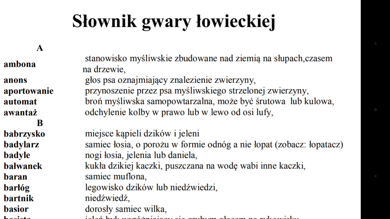 Staż PZŁ Słownik gwary łowieckiej odc.9