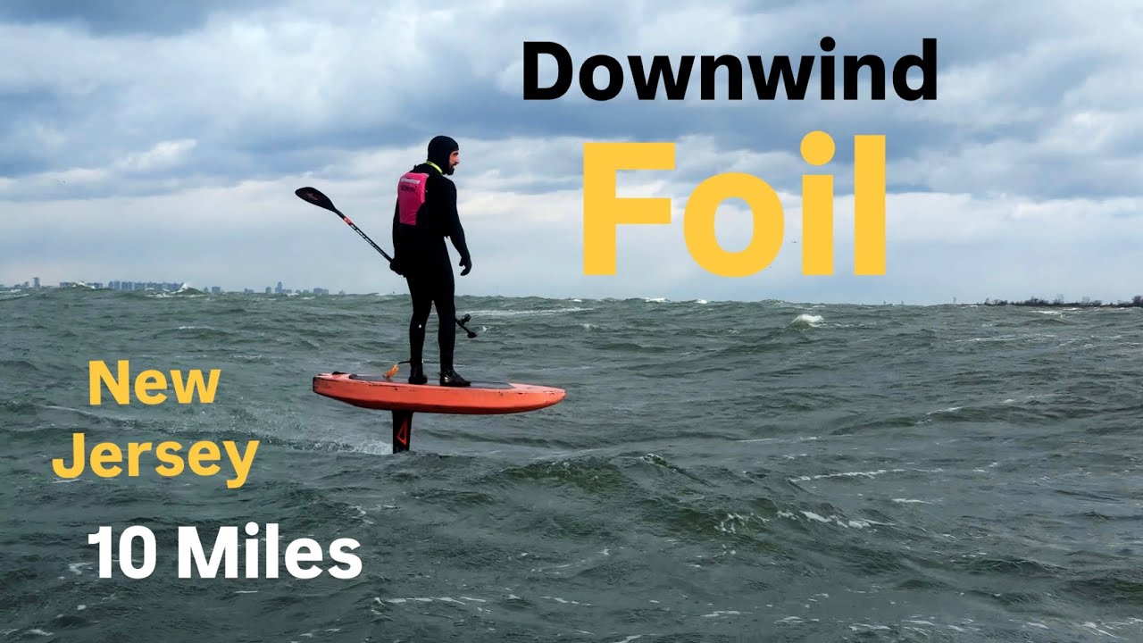 Downwind foiling in freezing conditions New Jersey