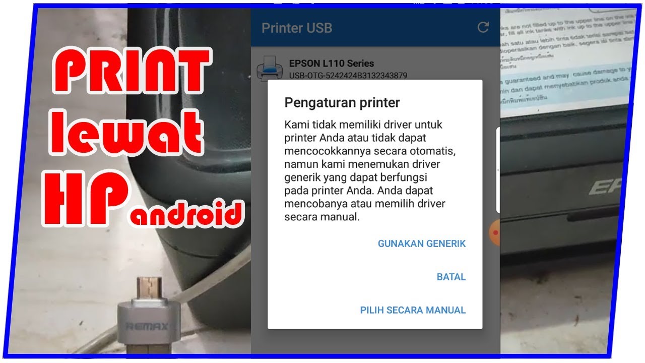 Cara Print Lewat HP dengan USB OTG