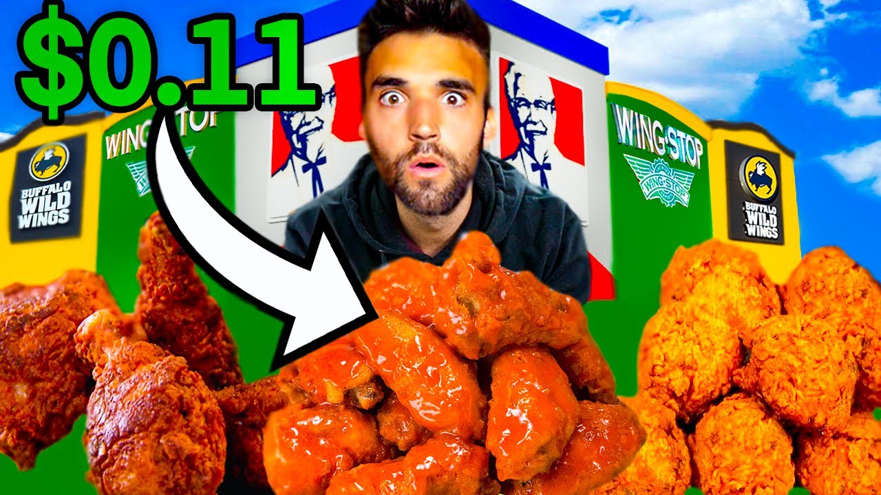 LIVING on WORLD'S BEST CHICKEN WINGS for 24 HOURS (Gordon Ramsay, KFC, Hot Ones & More)!