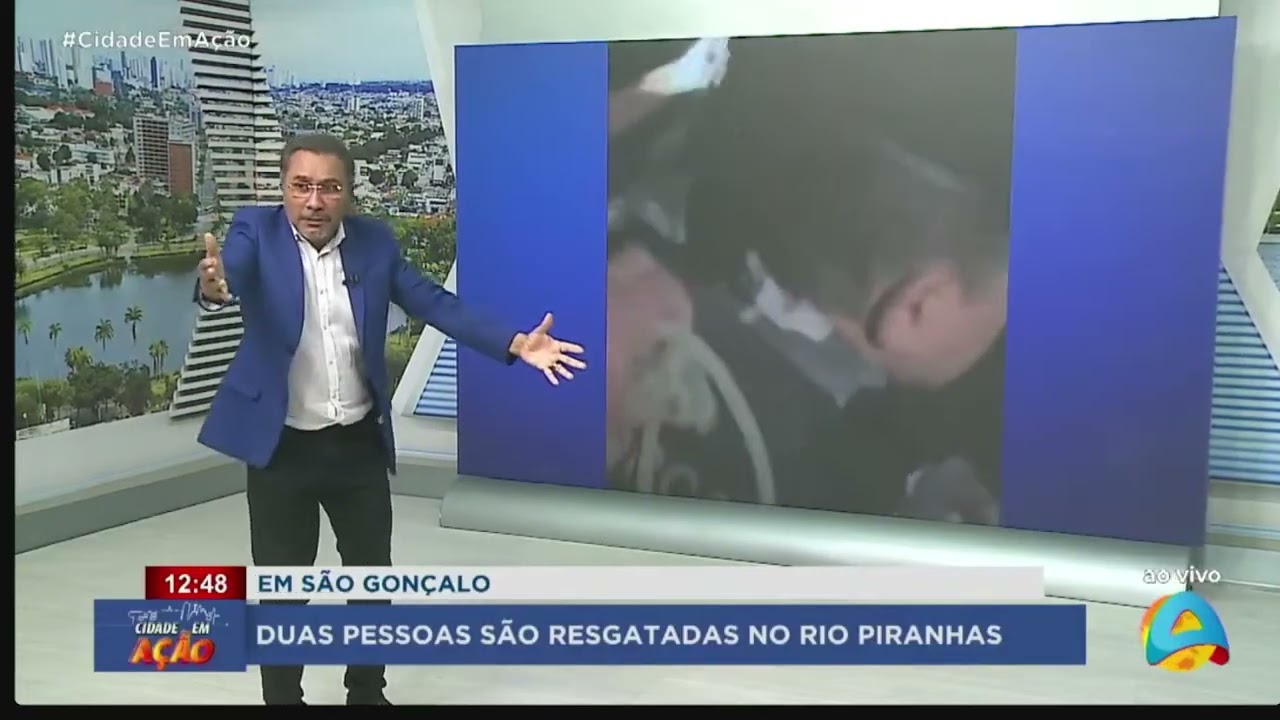 Cidade em Ação - Duas pessoas são resgatadas do Rio Piranhas em São Gonçalo