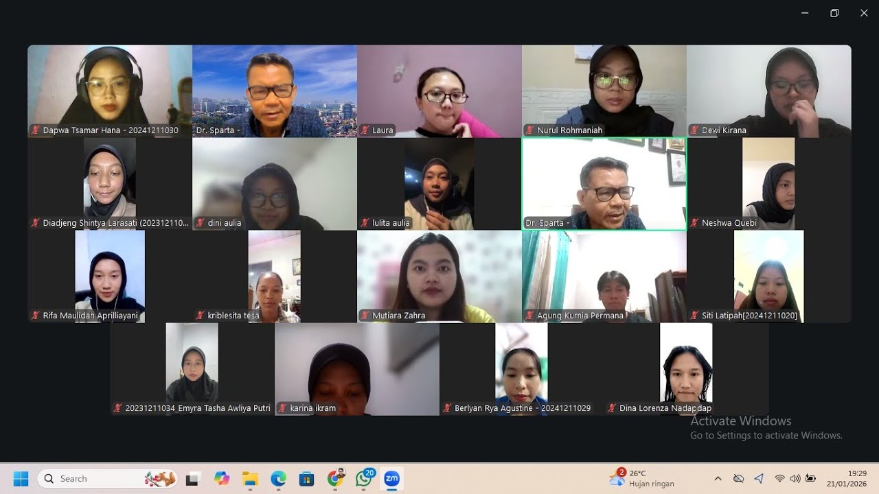 KONSULTASI BIMBINGAN AKADEMIK BY SPARTA, RABU TGL 21 1 26