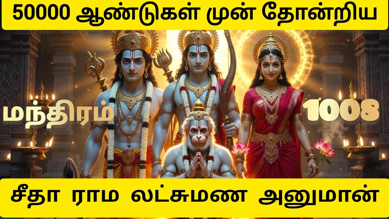 🙏 அருள்மிகு ராம தர்பார் மந்திரம் சீதா லட்சுமண அனுமன் சேர்ந்த ஜபம் Negative Energy எரிந்து அமைதி 