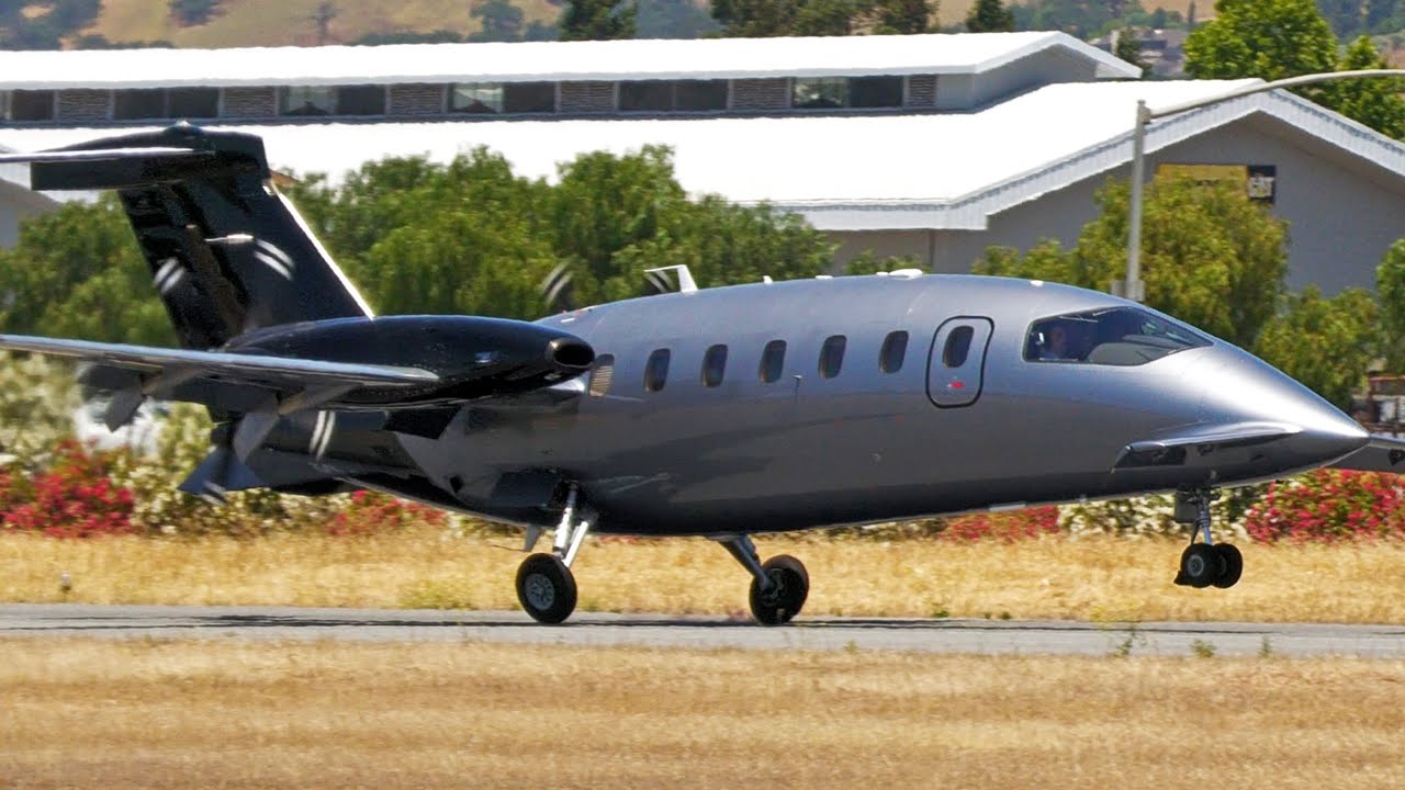 Piaggio P180 Avanti Landing and Tour