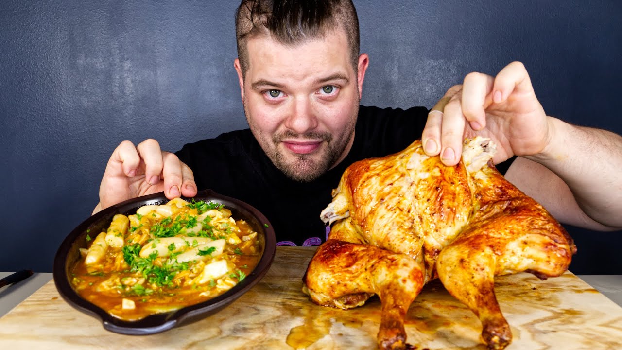 ASMR MUKBANG WHOLE ROTISSERIE CHICKEN & TTEOKBOKKI