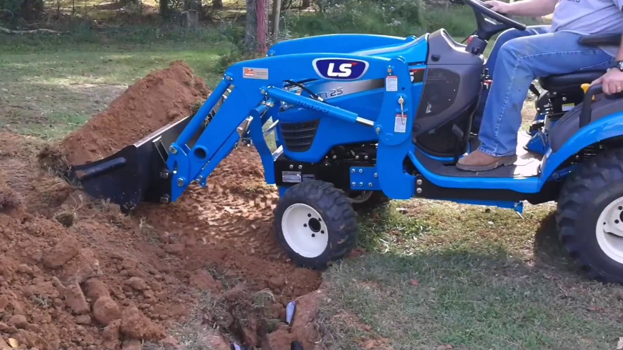 LS Tractor MT125 Tractor Loader work part 2 (GC1720 1025R)