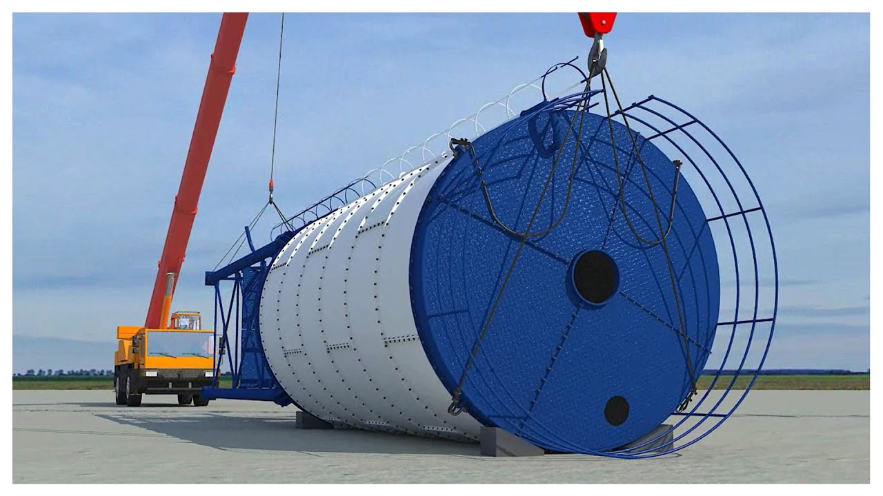 200T Bolted Cement Silo Installation Video (How to install cement silo)