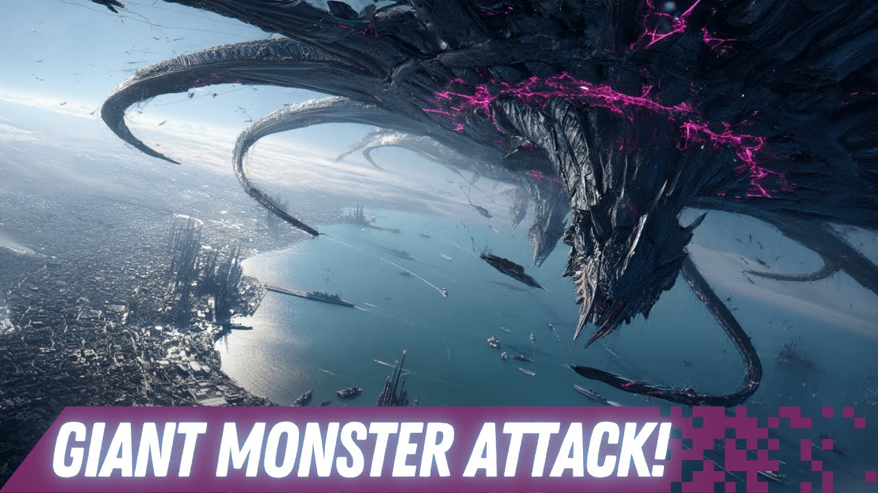 GIANT MONSTER ATTACK! Humanity Fights Back | Epic AI Sci-Fi Battle