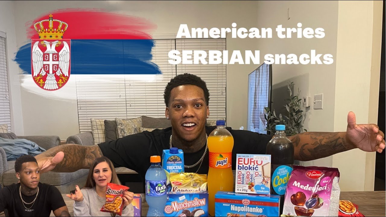 American tries SERBIAN (Balkan) snacks for the first time.