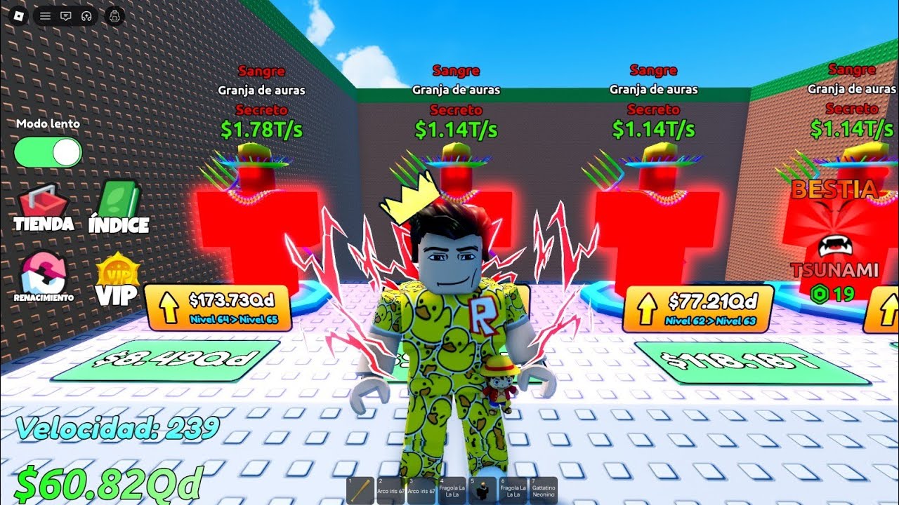 🦸‍♂️LLENE MI BASE DE SOLO 🦸‍♂️GRANJAS DE AURAS ROJA ROBLOX🦸‍♂️