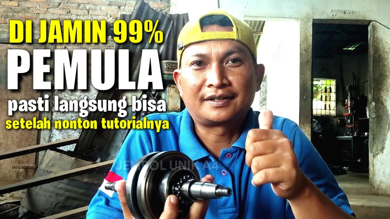 Cara ganti stang seher motor manual tanpa alat press dongkrak