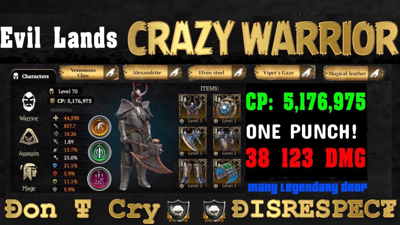 Evil Lands - 5,176,975 CP Crazy Power Warrior