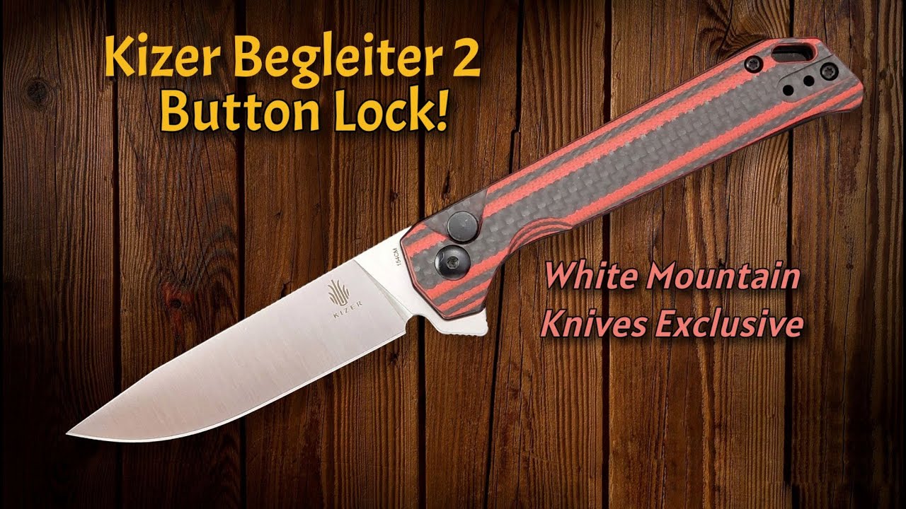 Kizer Begleiter 2 Button Lock Blade:  WMK Exclusive!