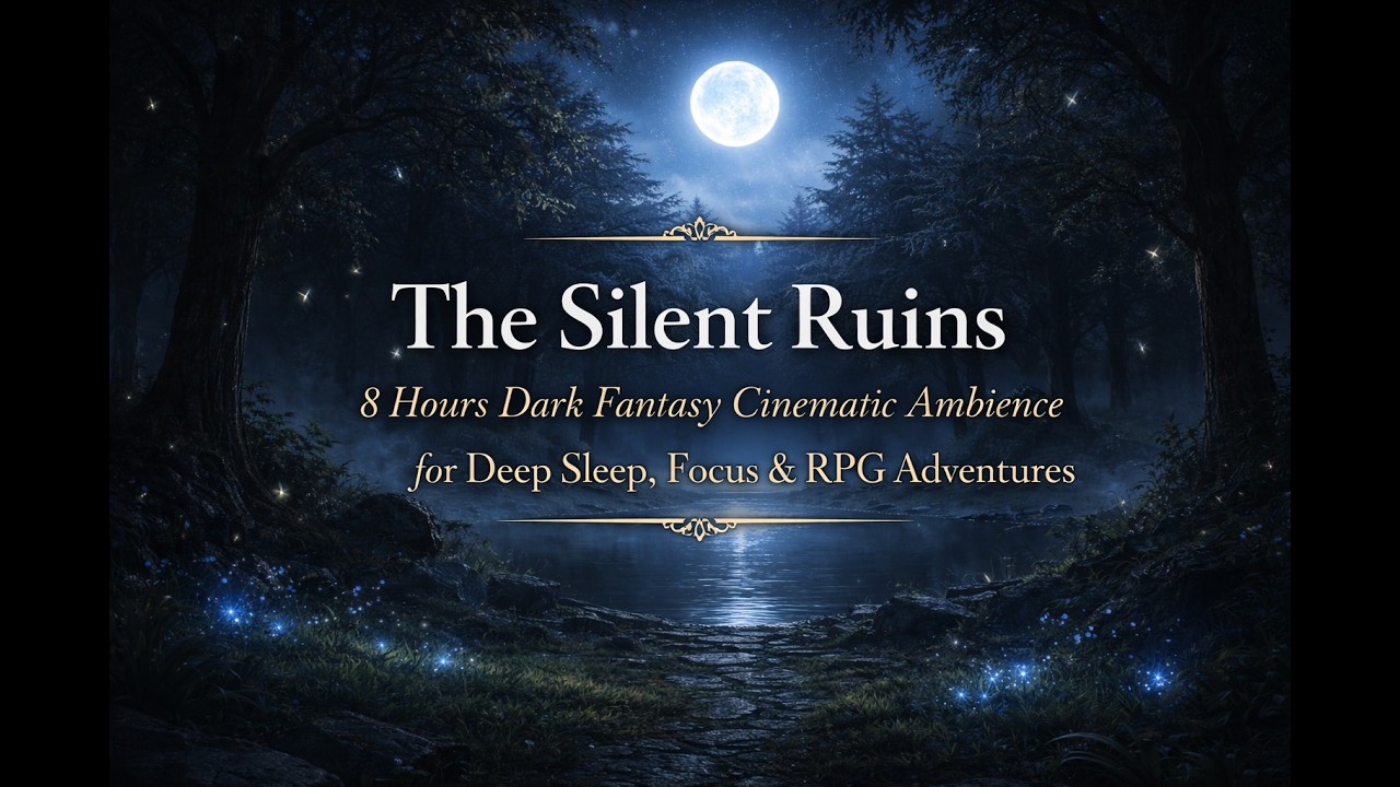 Whispers Beneath the Moon | 8 Hours Fantasy Night Cinematic Ambience for Sleep & Focus