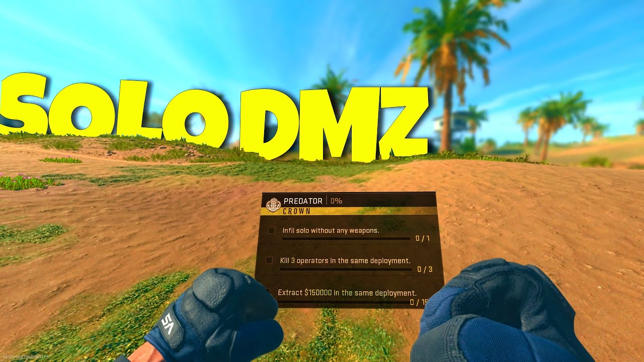 Solo DMZ T4 Crown Mission Predator Is A CHALLENGE !!