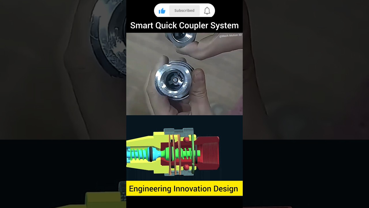 How a Smart Quick Coupler Works (Internal View) #shorts