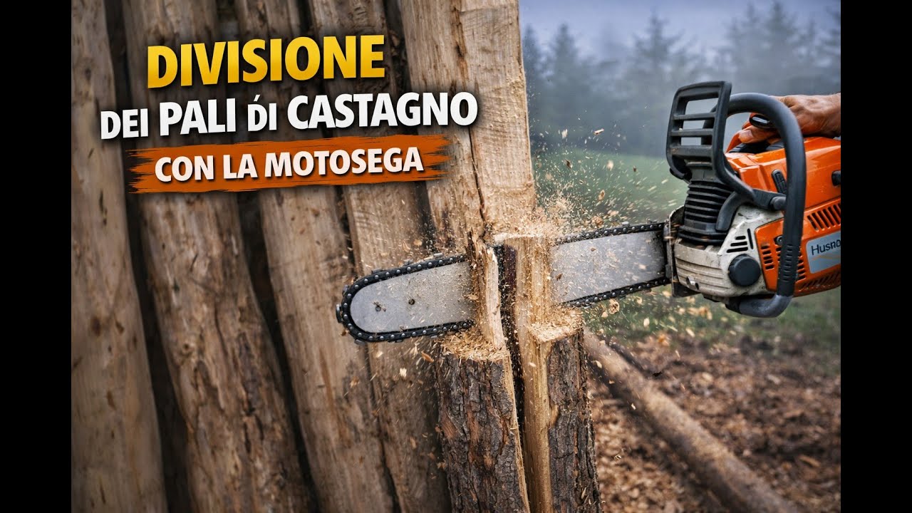 DIVISIONE PALI CON MOTOSEGA