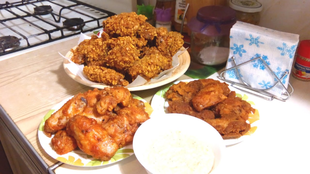 Куриные крылышки, типа KFC (домашний рецепт)