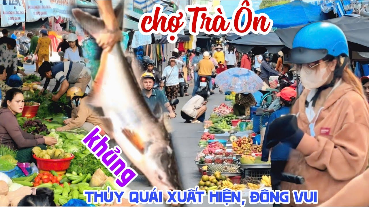 Bắt Gặp THUỶ QUÁI HÀNG KHỦNG tại CHỢ TRÀ ÔN VĨNH LONG - Rộn Ràng MUA BÁN VỪA ĐẸP VỪA VUI | KPVL