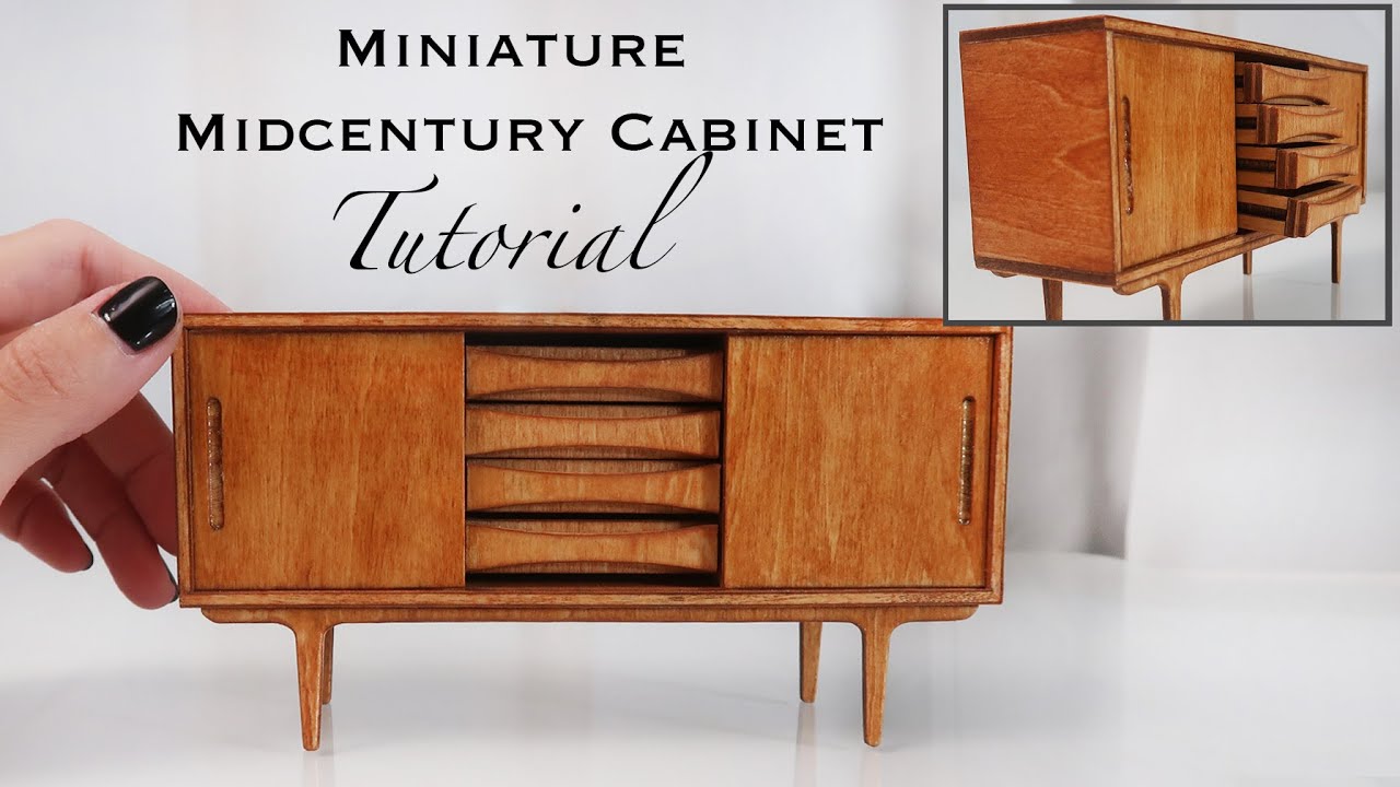 Miniature DIY - Midcentury Modern Cabinet