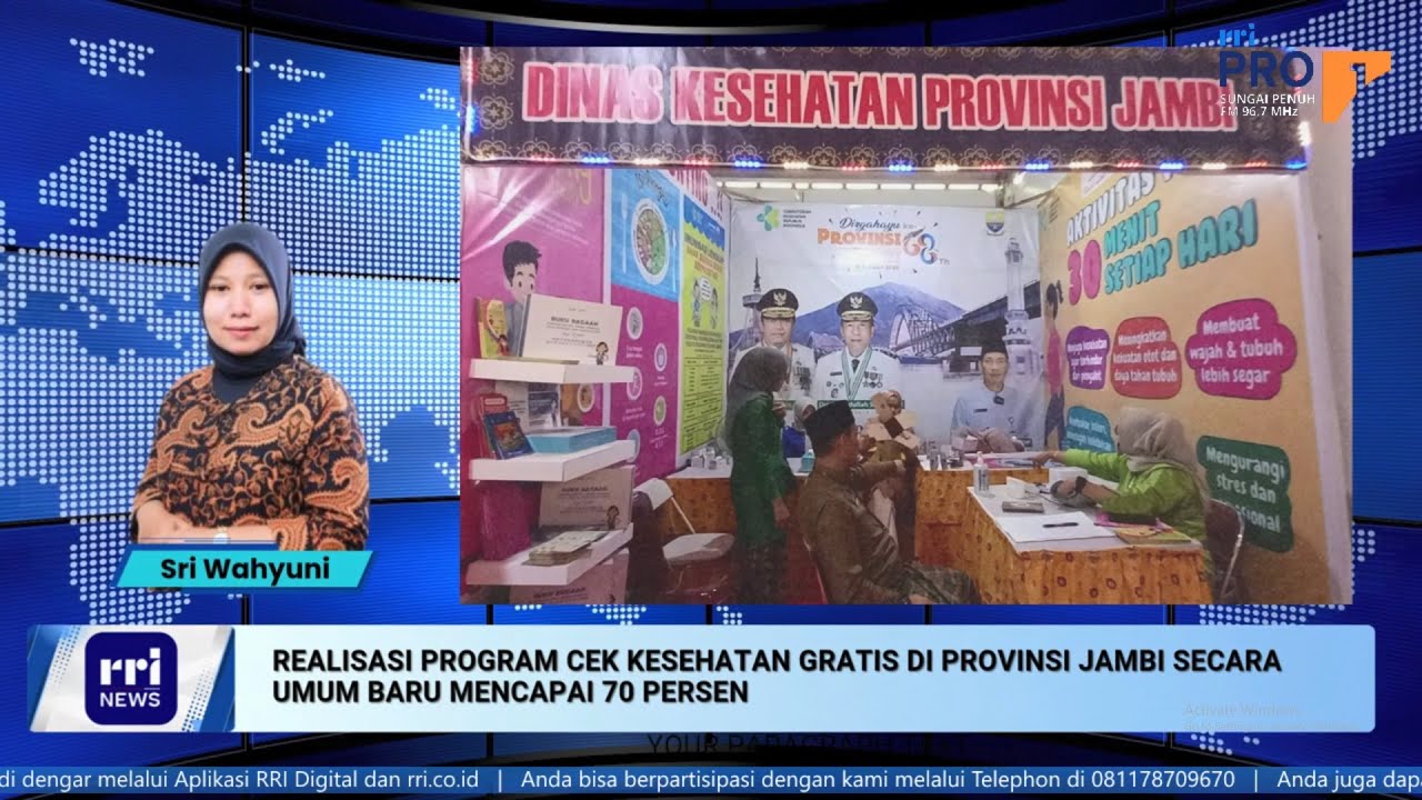 [BERITA] WBD – Realisasi Cek Kesehatan Gratis di Jambi Capai 70 Persen..