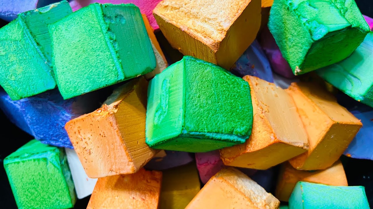 Colorful Blocks | Dyed | Some Crunchy | Some Soft 💜❤️💚💛🧡
