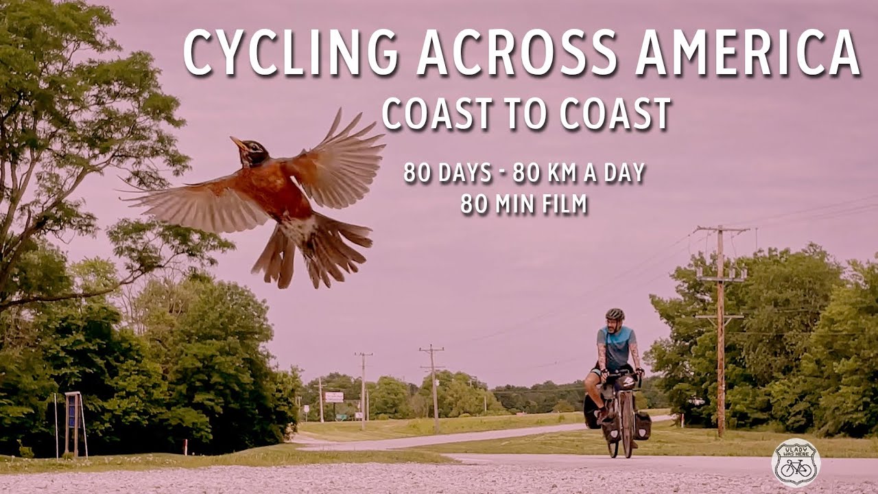 Cycling across America. Coast to coast in 80 days, 80 km a day. A 80 minutes movie.