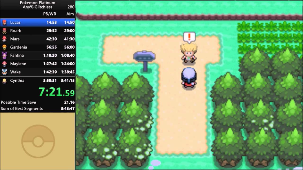 Pokemon Platinum Any% Glitchless Speedrun in 