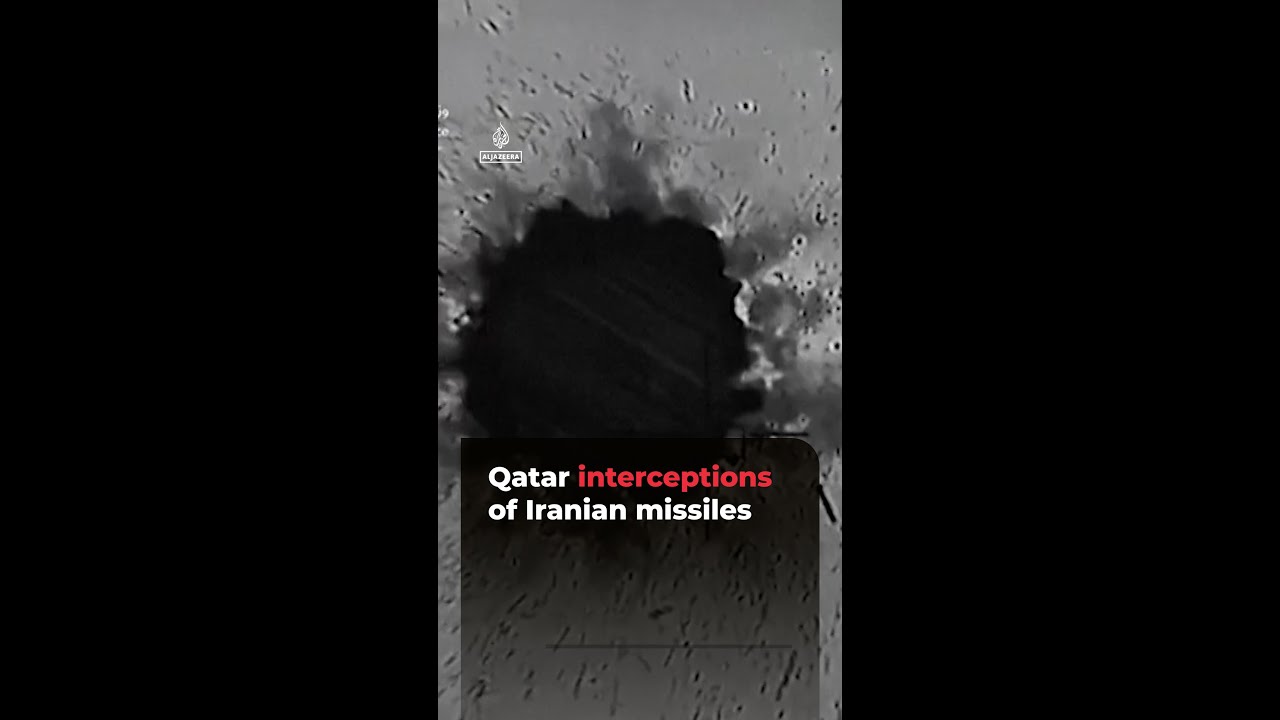 Qatar releases video of interception of Iranian missiles | #ajshorts