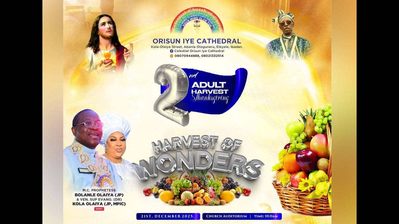 CCC ORISUN IYE CATHEDRAL IN HER 2ND ADULT  HARVEST THANKSGIVING