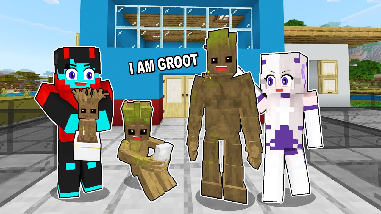 we Adopted GROOT in Minecraft!