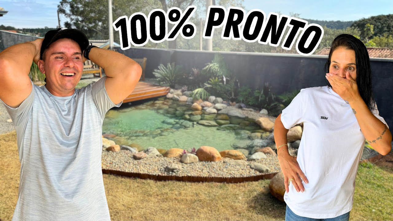 PISCINA NATURAL 100% FINALIZADA, O PARAÍSO NO QUINTAL DE CASA !