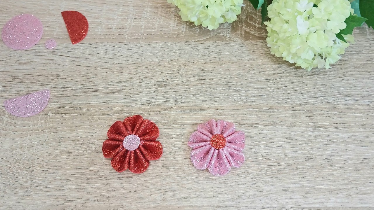 Simple craft - How to make foam flowers / DIY handmade decor / gift ideas