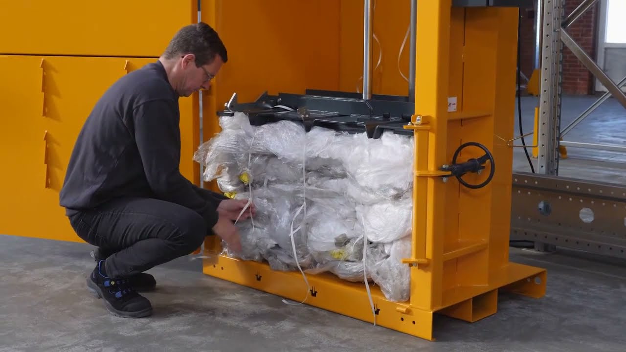 Bramidan baler B5 Wide Compacts Plastic and Cardboard Waste