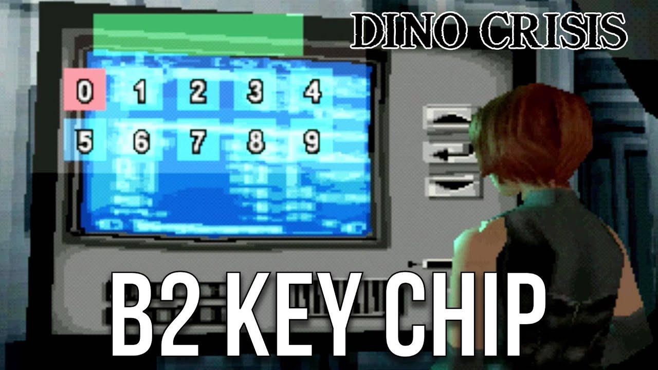 B2 Key Chip code, locations and Security Pass Room puzzle solution in Dino Crisis