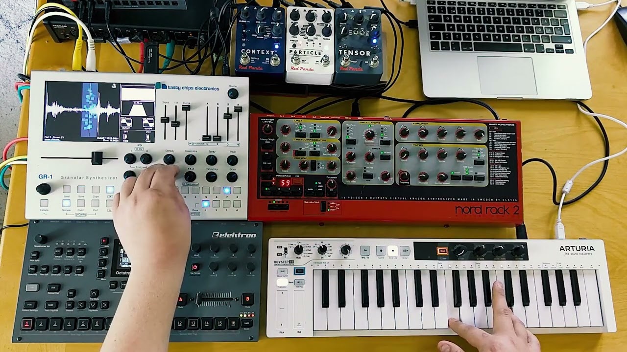 #1 Granular Ambient House w/ GR-1, Octatrack, Nord Rack 2, Red Panda Pedals