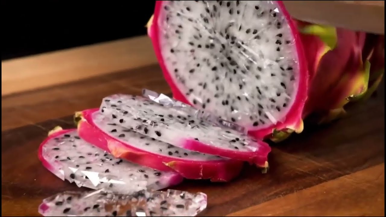 CUTTING FRUITS AND VEGETABLES GLASS ASMR PART 1 