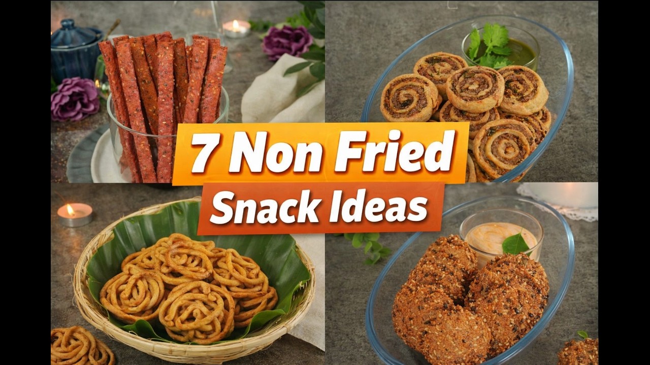 7 Types of Baked and Healthy Snack ideas| No Gluten| Less or No Oil Savoury Snacks | Non Fried Snack
