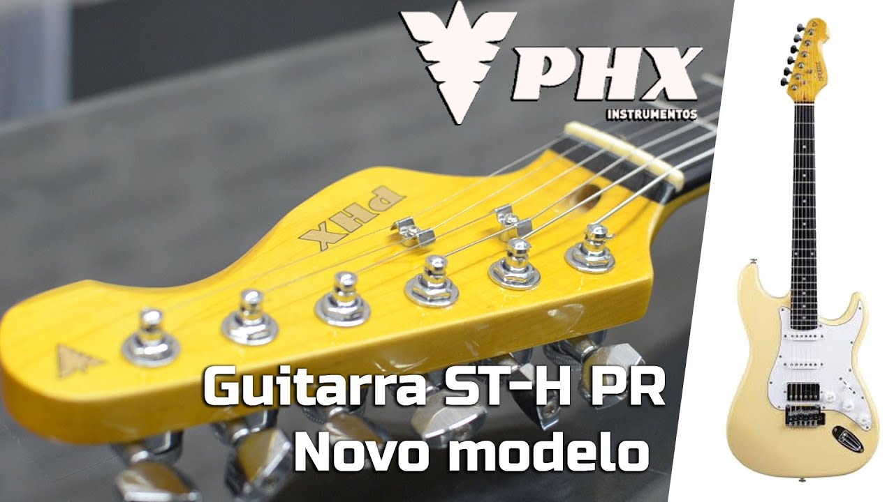 Guitarra PHX ST-H Premium Sunset Tocando e testando